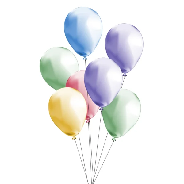 Trosje van 7 helium-ballonnen