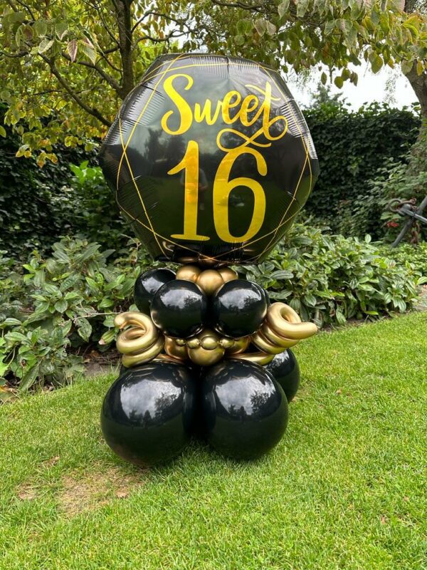 Ballon decoratie Sweet Sixteen grote folie